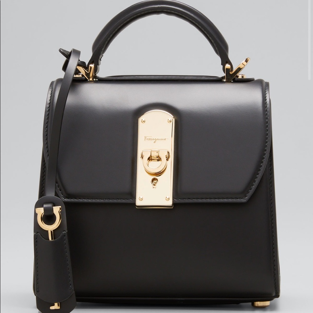 Salvatore Ferragamo Boxyz Piccolo Leather Shoulder Bag